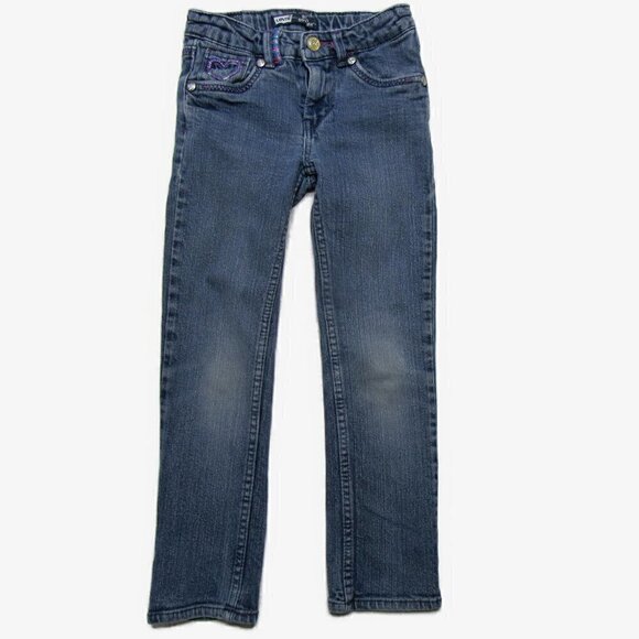 Levi's Girls Slim Straight Jeans - Size 6 Regular - Picture 1 of 6